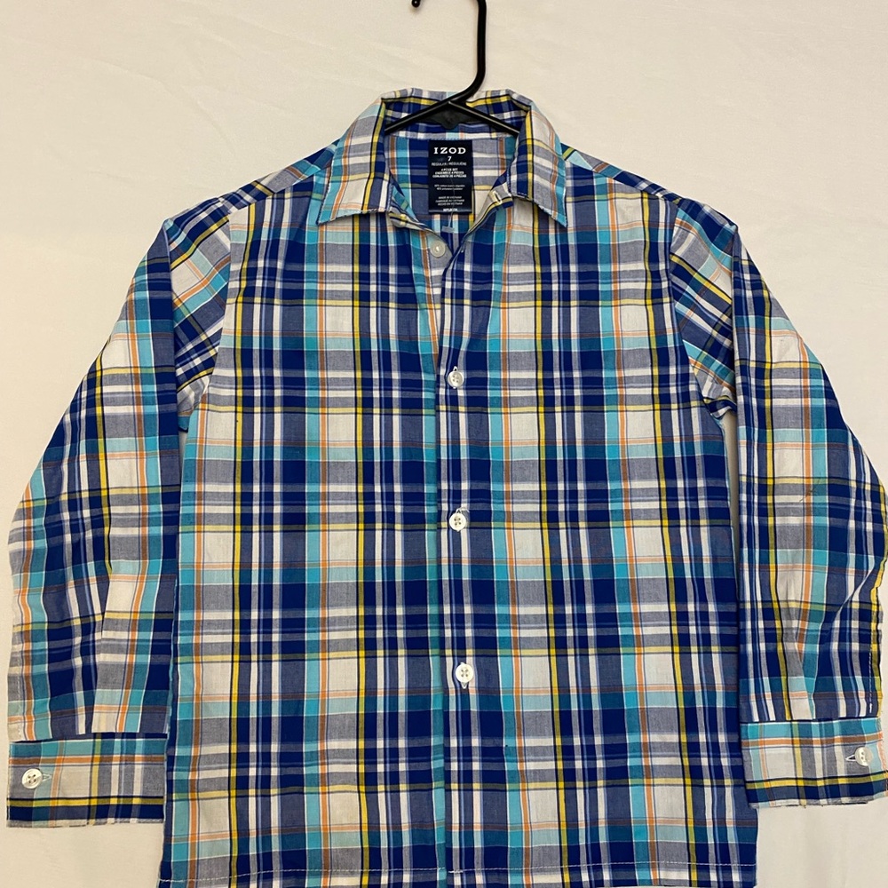 Izod boys  Multicolor Plaid Button Down Shirt